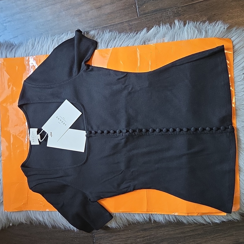 Nwt! Sezane Grant T.Shirt Black - Picture 5 of 10